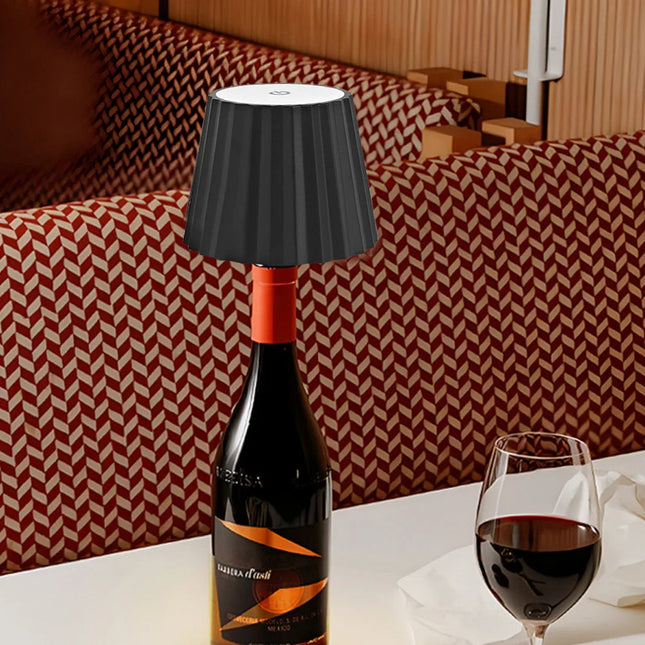 Wine Bottle Lamp, Cordless Table Lamp for Wine