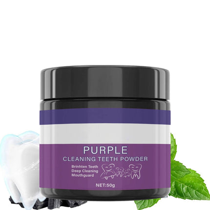 Teeth Whitening Powder, Purple Teeth Whitener for Coffee Stains – image 4