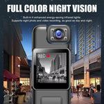 Tuzwa 4K Body Camera with WiFi – Mini Wearable Clip-On Camera, 180° Rotating Lens, IR Night Vision, Motion Detection & Loop Recording