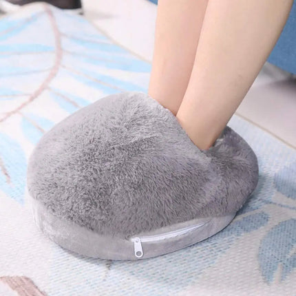 USB Electric Foot Warmer, Heated Foot Warmer Pad for Under Desk, Office and Home, Washable Soft Flannel Feet Warmer