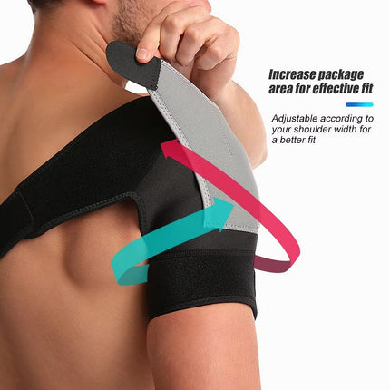 Shoulder Brace with Ice Pack Pocket, Adjustable Cold Therapy Brace for Shoulder Support – image 9
