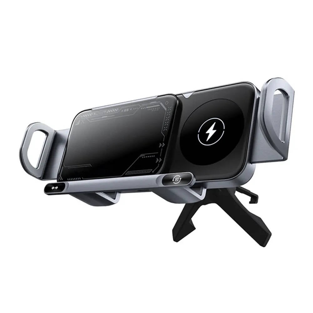 Tuzwa Smart Drive Wireless Car Charger Mount – Dual Coil Fast Charging Air Vent Phone Holder