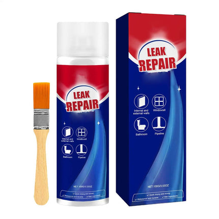 Waterproof Sealant Spray 2 Pack, Leak Stopper Sealant with Brush, Gutter Sealant, Concrete Crack Sealer for Tile