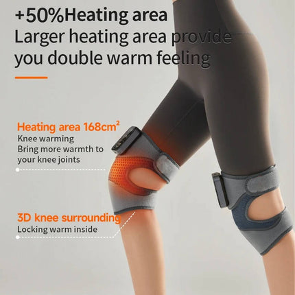 Cordless Knee Massager with Heat and Vibration, Portable Heating Pad with 5 Settings – image 5