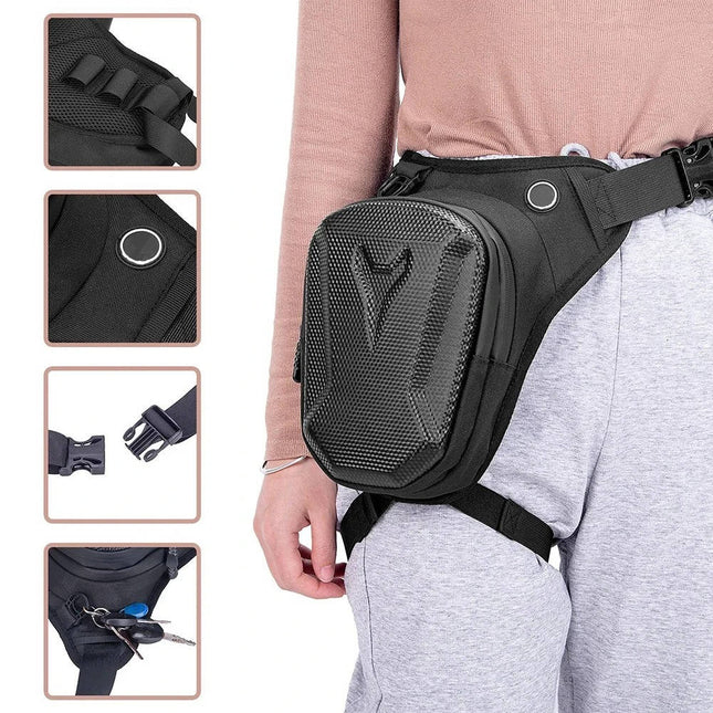 Motorcycle Leg Bag, Weatherproof Motorcycle Thigh Bag with Quick Release Buckles