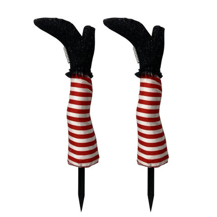 Witch Legs Halloween Yard Stakes with Stockings, Outdoor Halloween Decorations – image 7