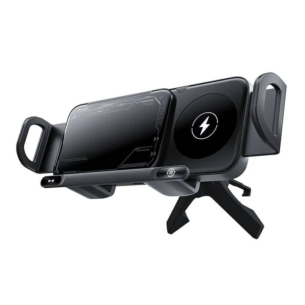 Tuzwa Smart Drive Wireless Car Charger Mount – Dual Coil Fast Charging Air Vent Phone Holder