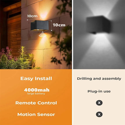 Motion Sensor Light Indoor, Battery Operated Wall Sconce Light – image 5