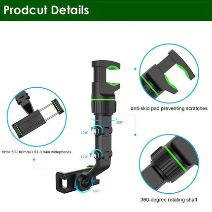 Car Phone Holders, Rearview Mirror Phone Mount with Spring Clip – image 10