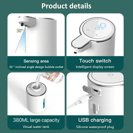 Automatic Soap Dispenser Touchless, Foaming Soap Dispenser Rechargeable – image 10