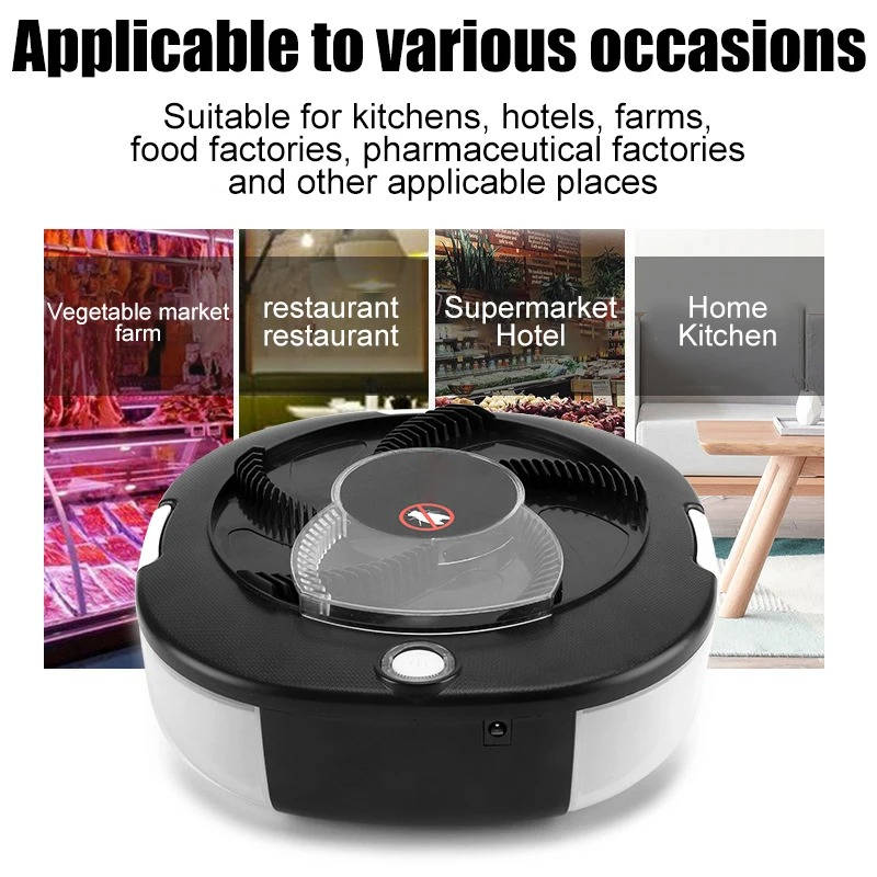 Tuzwa Electric Fly Trap – USB Rechargeable Indoor Fly Catcher with 5 Bait Stations, Rotating Trap & 1200mAh Battery