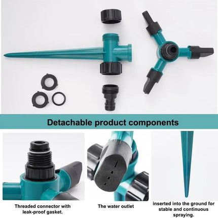 Sprinkler System for Gardens 5 Pack, Rotating Lawn Sprinkler 360 Degree – image 8
