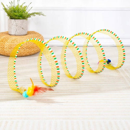 Cat Toy with Plush Mouse and Feather Bell, Kitten Toy for Indoor Play – image 7