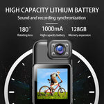 Tuzwa 4K Body Camera with WiFi – Mini Wearable Clip-On Camera, 180° Rotating Lens, IR Night Vision, Motion Detection & Loop Recording
