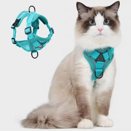 Cat Harness and Leash Set, Reflective Cat Vest Harness with Mesh, Small Dog Harness also for Rabbits and Ferrets