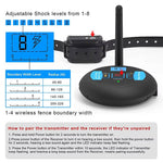 Tuzwa Wireless Dog Fence & Training Collar System – 130–656 Ft Adjustable Boundary, 8 Correction Levels, Sound & Static Modes, IP68 Receiver