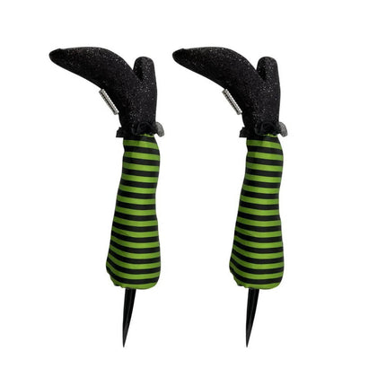 Witch Legs Halloween Yard Stakes with Stockings, Crashed Halloween Witch Decorations – image 12