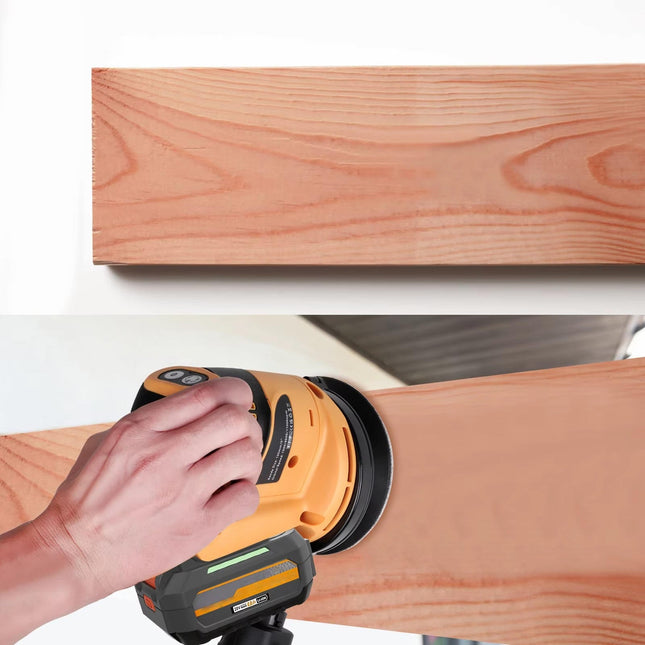 Cordless Orbital Sander Brushless with 3 Speeds, Electric Sander with 20 Sandpapers and Polishing Pads