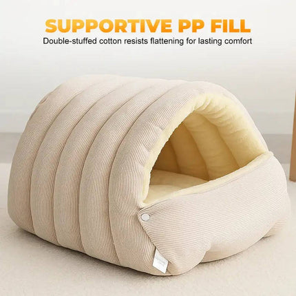Cat Beds for Indoor Cats, Cat Tent with Arctic Fleece Lining and Washable Cushion – image 6