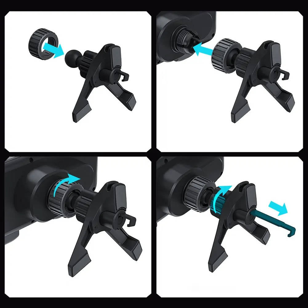 Tuzwa Smart Drive Wireless Car Charger Mount – Dual Coil Fast Charging Air Vent Phone Holder