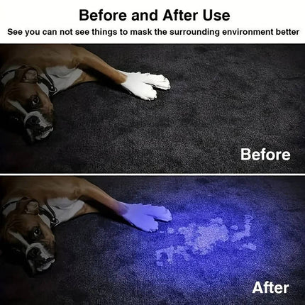 UV Flashlight for Pet Urine Detection, Rechargeable Black Light Flashlight with Zoom