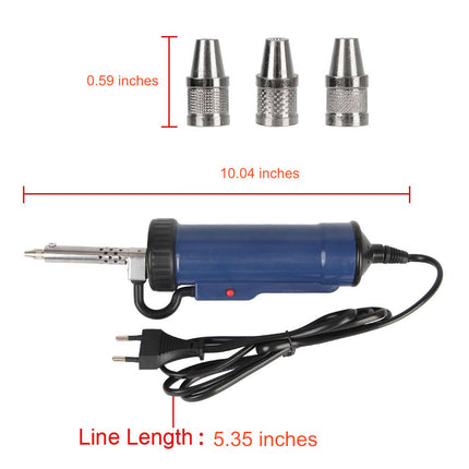 Automatic Electric Solder Sucker, Desoldering Gun with 3 Suction Nozzles – image 8