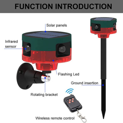 Deer Repellent Solar Powered, Animal Repellent with Motion Sensor and Strobe Light – image 7