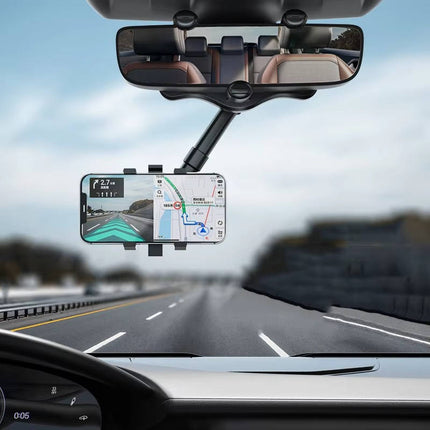 Car Phone Holder for Rearview Mirror, Retractable Car Phone Mount