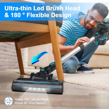 Cordless Vacuum Cleaner for Home, Lightweight Vacuum with Removable Battery – image 5
