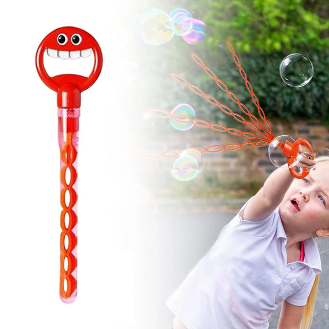 Bubble Wands for Kids, 32 Hole Smiling Face Bubble Wand, Bubble Blower Toy, Party Favors and Outdoor Toys for Kids