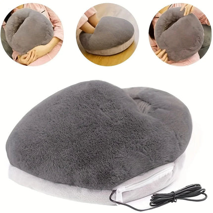 USB Electric Foot Warmer, Heated Foot Warmer Pad for Under Desk, Office and Home, Washable Soft Flannel Feet Warmer