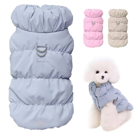 Dog Winter Jacket for Small and Medium Dogs, Windproof Fleece Dog Jackets with D Ring