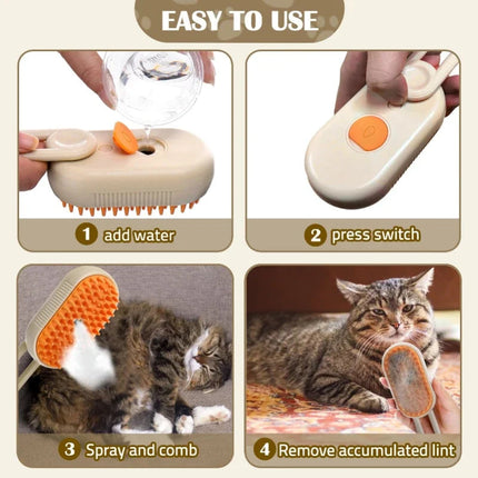 Cat Brush with Spray for Massage, Dog Grooming Tools – image 5