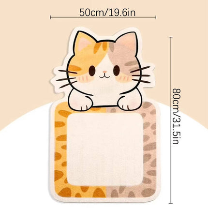 Wall Mounted Cat Scratching Post, Self Adhesive Vertical Felt Scratcher with Dangling Toys and Bells for Indoor Cats