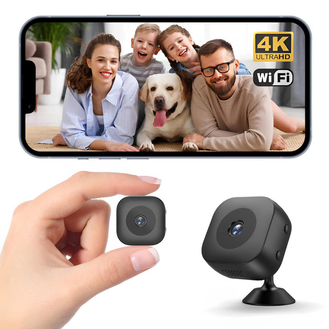 Wireless Security Camera Outdoor, Mini Surveillance Camera with Color Night Vision and Motion Detection