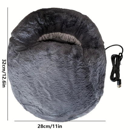 USB Electric Foot Warmer, Heated Foot Warmer Pad for Under Desk, Office and Home, Washable Soft Flannel Feet Warmer