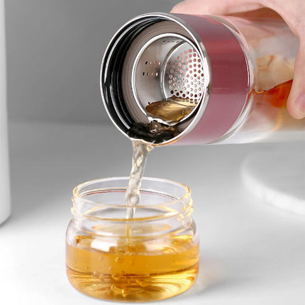 Glass Tea Infuser Bottle 14.5 fl oz