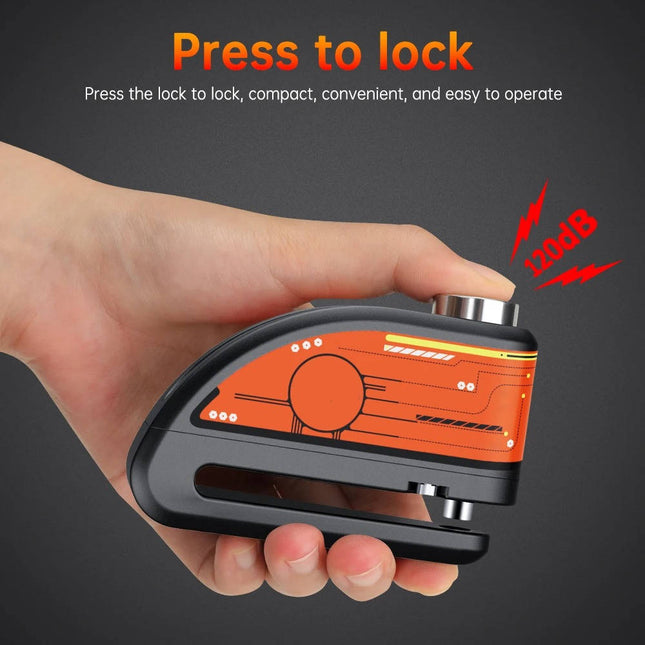 Motorcycle Disc Lock Alarm, 120dB Motion Sensor Motorcycle Lock