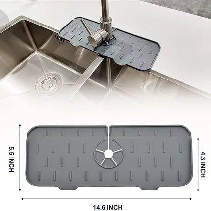 Sink Splash Guard for Faucet, Kitchen Sink Accessories with Soap Sponge Tray – image 5