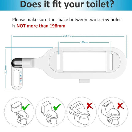 Bidet Attachment for Toilet, Non-Electric Bidet with Dual Nozzle and Adjustable Pressure – image 5