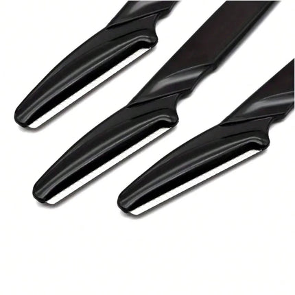 Womens face razor 12 pack, stainless steel eyebrow shaper and dermaplaning tool for peach fuzz removal
