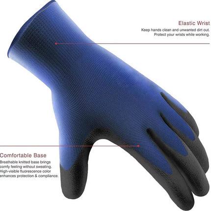 Work Gloves for Men and Women with Grip, Mechanic Gloves for Safety on Light Duty Jobs – image 7