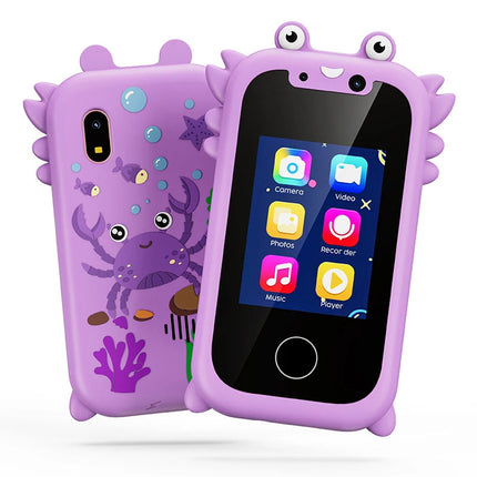 Toy Phone for Kids, Montessori Toy Cell Phone with Dual Camera and Music Player, Educational Learning Toy