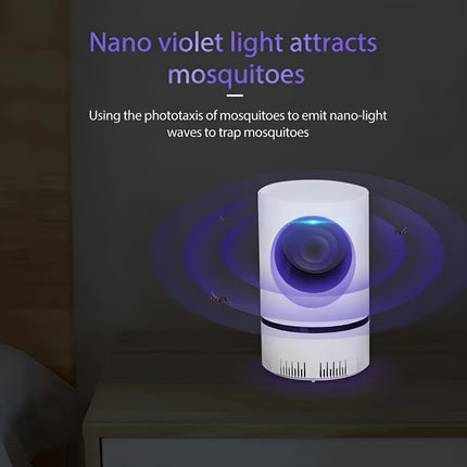 UV Light Insect Trap for Indoor and Outdoor Use, USB Mosquito Killer with Vortex Fan, Quiet Chemical Free Fly Catcher for Bedroom and Patio