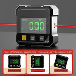 Tuzwa Digital Angle Gauge with Dual Laser – Magnetic Angle Finder, ±0.2° Accuracy, Slope Mode, USB-C Rechargeable & Data Hold