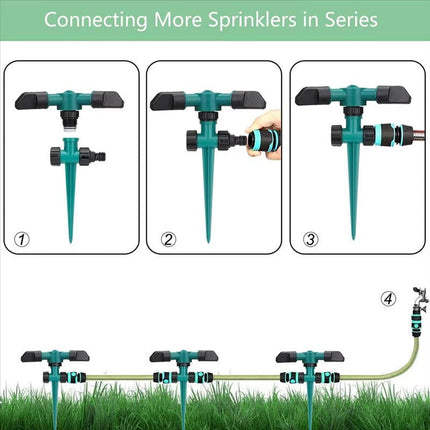 Sprinkler System for Gardens 5 Pack, Rotating Lawn Sprinkler 360 Degree – image 6