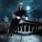 Outdoor Halloween Decorations, Scary Ghost Yard Stake with Pole, Halloween Yard Decorations for Lawn and Garden