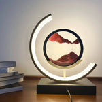 Tuzwa Moving Sand Art Lamp – 17.3-Inch 360° Rotating Quicksand Picture with 3 Light Colors & Adjustable Sand Flow