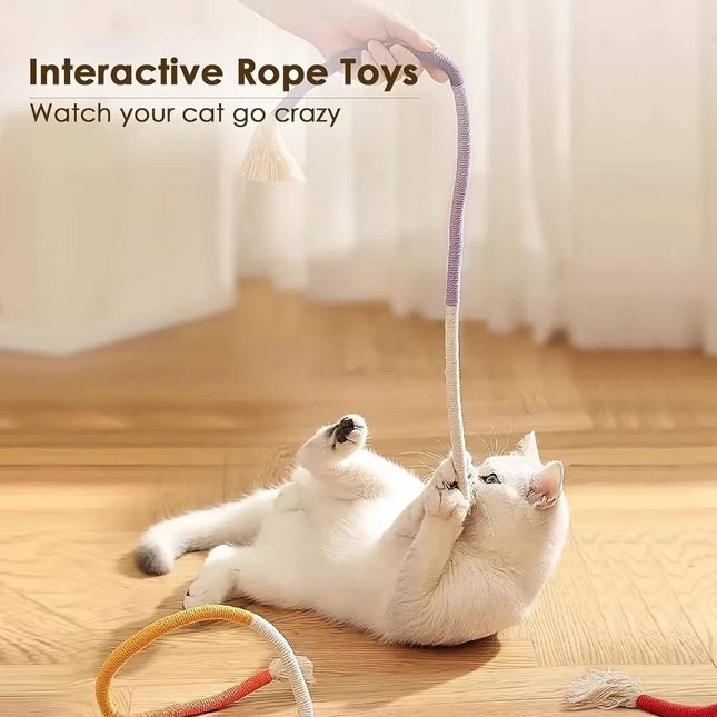 Cat Toys, Cotton Rope Cat Bite Toy for Teeth Cleaning