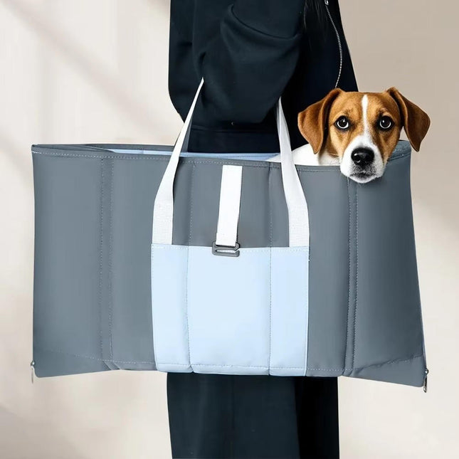 Dog Bag for Travel, Quilted Pet Carrier Bag with Travel Mat